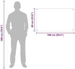 Płyta grzewcza vidaXL Przód kuchenny Biały 100 x 60 cm szkło hartowane 10