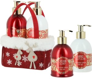 Vivian Gray Set Red Christmas, Cleansing, Liquid Soap, 250 ml + Red Christmas, Hydrating, Hand Cream, 250 ml For Women 2