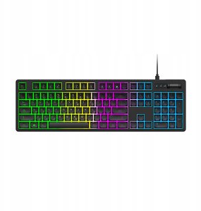 Klawiatura Wozinsky WKG-200 z rolką gamingowa membranowa rainbow - czarna 4