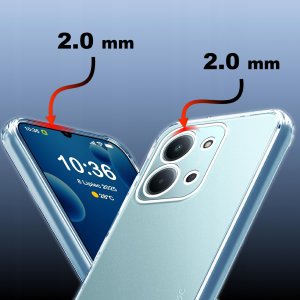 krainaGSM Etui Bezbarwne do Xiaomi Redmi 15C WZMACNIANE CLEAR CASE 2MM + Szkło 9H 2