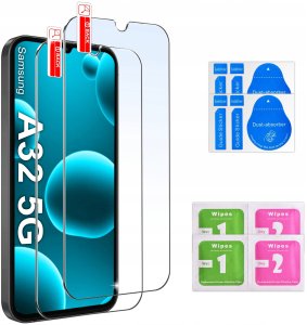 krainaGSM ZESTAW Etui do Samsung A32 5G Matowe Silikon Slim + 2 SZTUKI SZKŁO 8