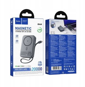 Powerbank Hoco Powerbank 20000 mAh zgodny z MagSafe QC PD 45W Q44A czarny 9