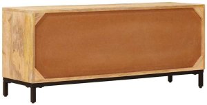 vidaXL Stojaki na telewizor Brązowy 110 x 30 x 46 cm Drewno mango 7