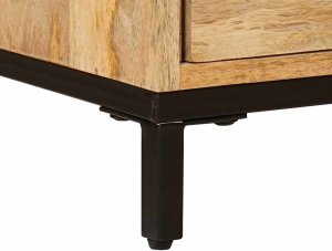 vidaXL Stojaki na telewizor Brązowy 110 x 30 x 46 cm Drewno mango 10