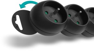 Connect IT Przedłużacz 230 V, 6 gniazdek, 5 m, bez włącznika (czarny) 3