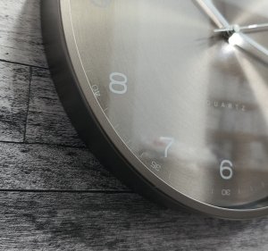 Chermond Zegar ścienny 1818.007 szary brązowy metalowy 30,5 cm 5