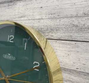Chermond Zegar ścienny 1114.005 złoty metalowy 30,5 cm 3