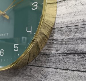 Chermond Zegar ścienny 1114.005 złoty metalowy 30,5 cm 4