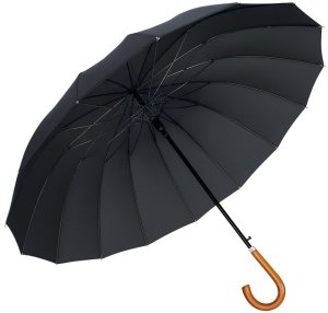 Lean Duży Parasol Automatyczny Pokrowiec Na Ramię 24-Żeberkowy Czarny 115 cm 2