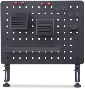 StarTech Clamp-On Pegboard with Accessories, 16.5 x 12.5in (42 x 32cm), Steel Pegboard, Desktop Storage Organizer, Desk Mount Peg Board, czarny - komponent montażowy - zacisk - stal - czarny - montaż biurkowy 4