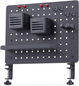 StarTech Clamp-On Pegboard with Accessories, 16.5 x 12.5in (42 x 32cm), Steel Pegboard, Desktop Storage Organizer, Desk Mount Peg Board, czarny - komponent montażowy - zacisk - stal - czarny - montaż biurkowy 6