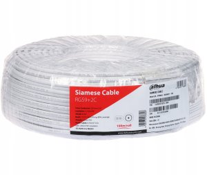 Dahua Technology KABEL CCTV PFM941I-RG59N/21-100-WHITE RG59 + 2 x 0.75 mm 2