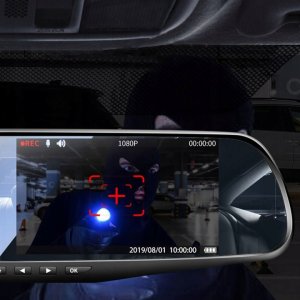 Wideorejestrator samochodowy kamera cofania w lusterku full hd przód tył 11