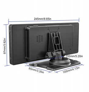 MONITOR SAMOCHODOWY 10" CARPLAY ANDROID AUTO + KAMERA COFANIA + 2 UCHWYTY 15