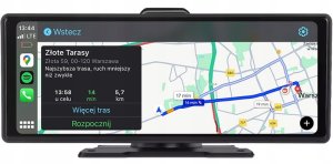 MONITOR SAMOCHODOWY 10" CARPLAY ANDROID AUTO + KAMERA COFANIA + 2 UCHWYTY 2
