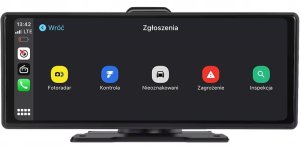 MONITOR SAMOCHODOWY 10" CARPLAY ANDROID AUTO + KAMERA COFANIA + 2 UCHWYTY 5