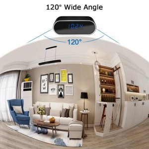 Kamera IP Haimer Ukryta kamera szpiegowska Mini kamera WiFi HD1080P Zegar Noktowizor Detekcja ruchu Kamera monitorująca bezpieczeństwo 2