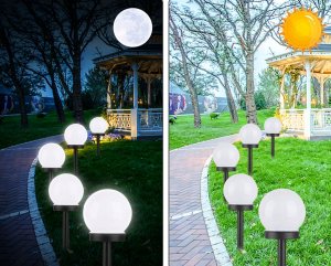 Ultimar Lampa Solar Led Lampka ogrodowa Kula 10 Cm 10