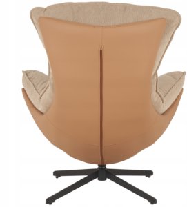 Fotel obrotowy z poduszką JASPER beżowy wygodny wypoczynkowy salon 5