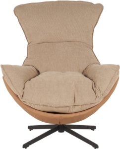 Fotel obrotowy z poduszką JASPER beżowy wygodny wypoczynkowy salon 7