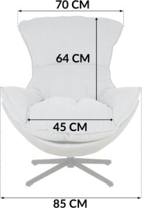 Fotel obrotowy z poduszką JASPER taupe wygodny wypoczynkowy salon 13