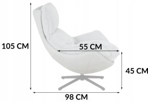 Fotel obrotowy z poduszką JASPER taupe wygodny wypoczynkowy salon 14