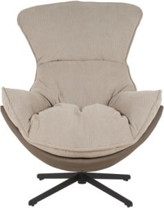 Fotel obrotowy z poduszką JASPER taupe wygodny wypoczynkowy salon 3