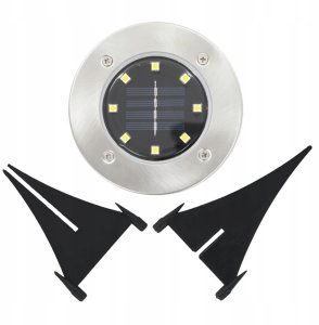 Lampa Lampka Ogrodowa Gruntowa 8 Led Rgb Dysk Disk 2