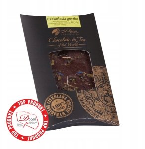 M.Pelczar Chocolatier Gorzka czekolada z karmelizowaną esencją zielonej herbaty i liśćmi mięty 85g 4