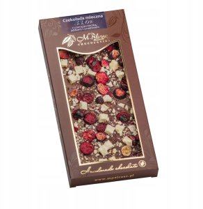 M.Pelczar Chocolatier Czekolada Świąteczna mleczna z czarną porzeczką, cynamonem i jabłkami 85g 2