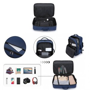 Kono Plecak podróżny do samolotu pojemny kabinowy 55x40x20 niebieski 4