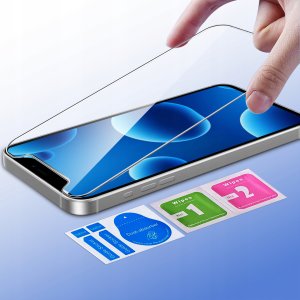 krainaGSM ZESTAW Etui do iPhone 12 | Matowy Czarny Silikon Slim + 2 sztuk Szkło 3