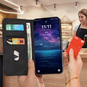 ETUI Z KLAPKĄ do Xiaomi Redmi 15C Zamykane Magnetyczne Skórzane + Szkło 9H 5