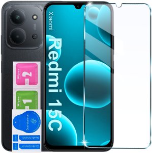 ETUI Z KLAPKĄ do Xiaomi Redmi 15C Zamykane Magnetyczne Skórzane + Szkło 9H 8