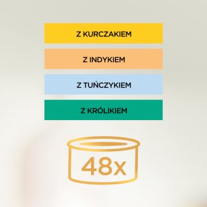 Purina GOURMET GOLD Mus Mix smaków 48x85g 3