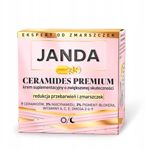 Janda Ceramides Premium Krem suplementacyjny o zwiększonej skuteczności Redukcja przebarwień i zmarszczek 50 ml 2