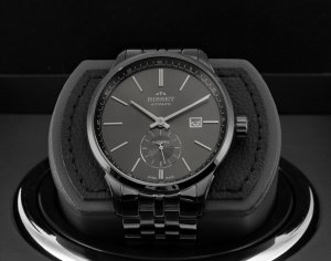 Zegarek Bisset Szwajcarski zegarek męski AUTOMAT BSMF59 szafirowe szkło - grafitowy 4