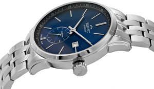 Zegarek Bisset Szwajcarski zegarek męski AUTOMAT szklany szafirowy srebrny gt 2