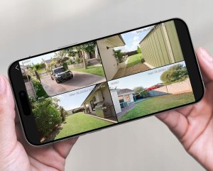 AOSU Zestaw 4 Kamer monitoringowych solarnych 2K ze stacją 32 GB C8E2DA11 5