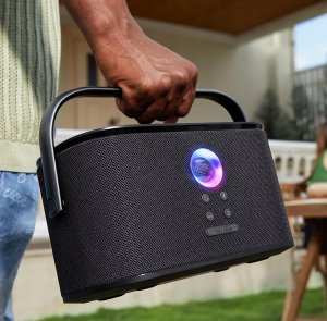 Ikarao zestaw karaoke Głośnik z 2 mikrofonami 140W Bluetooth HDMI 2