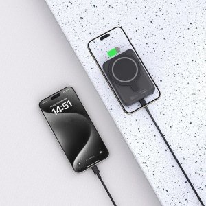 Powerbank Tech-Protect Powerbank LifeMag PB11 z MagSafe 10000mAh 15W port USB-C - black + kabel USB-C 6