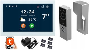 REER IPS KW06 WIDEODOMOFON VIDEODOMOFON 1080p TUYA 2 ŻYŁOWY PASTYLKI 7" DIN 24V 12
