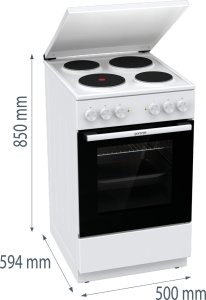 Kuchenka Gorenje GE5A23WH Kuchenka elektryczna 50cm 8