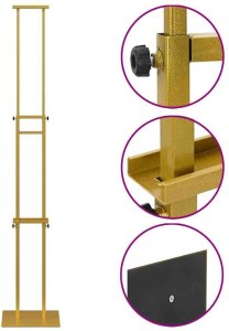 vidaXL Stoiska na targi 2 pcs złoty 30 x 24 x 208 cm Żelazo 9