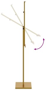 vidaXL Stoiska na targi 2 pcs złoty 26,5 x 26,5 x 127 cm Żelazo 6