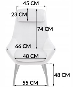 Fotel wypoczynkowy szary Toni welwet nowoczesny do salonu i sypialni 13