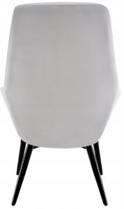 Fotel wypoczynkowy szary Toni welwet nowoczesny do salonu i sypialni 9