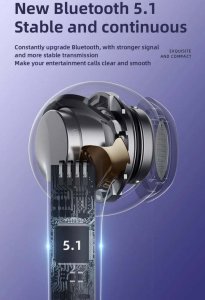 Słuchawki Lenovo Bezprzewodowe słuchawki LP40 PRO z mikrofonem, Bluetooth 5.1 2