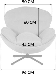 Fotel wypoczynkowy Milo taupe velvet 3D obrotowy stylowy do salonu 14