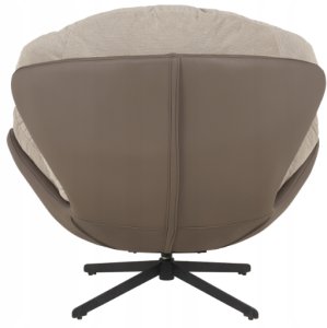 Fotel wypoczynkowy Milo taupe velvet 3D obrotowy stylowy do salonu 4